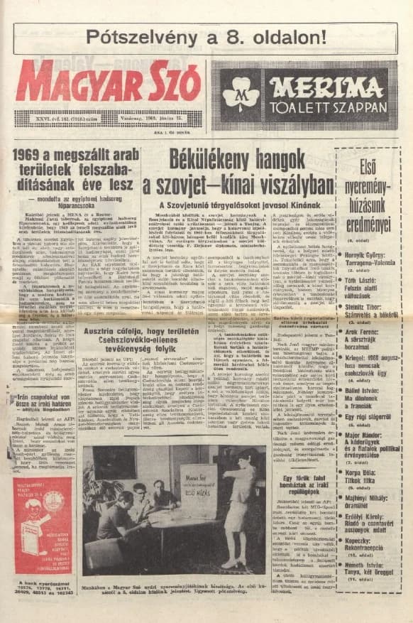 Magyar Szó, 26. évf. 1969. június 15. 162. sz. 1–32. oldal