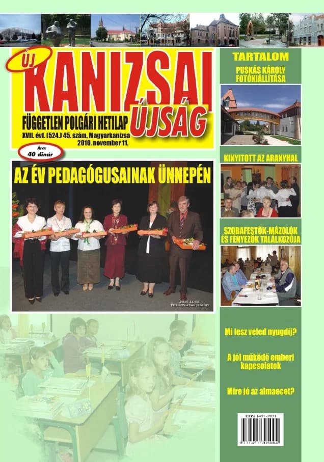 Új Kanizsai Újság, 17. évf. 2010. november 11. 45. sz.