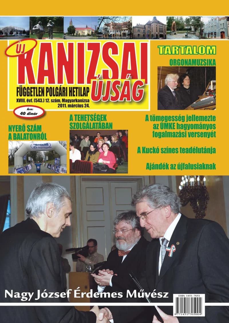 Új Kanizsai Újság, 18. évf. 2011. március 24. 12. sz. 2–23. oldal