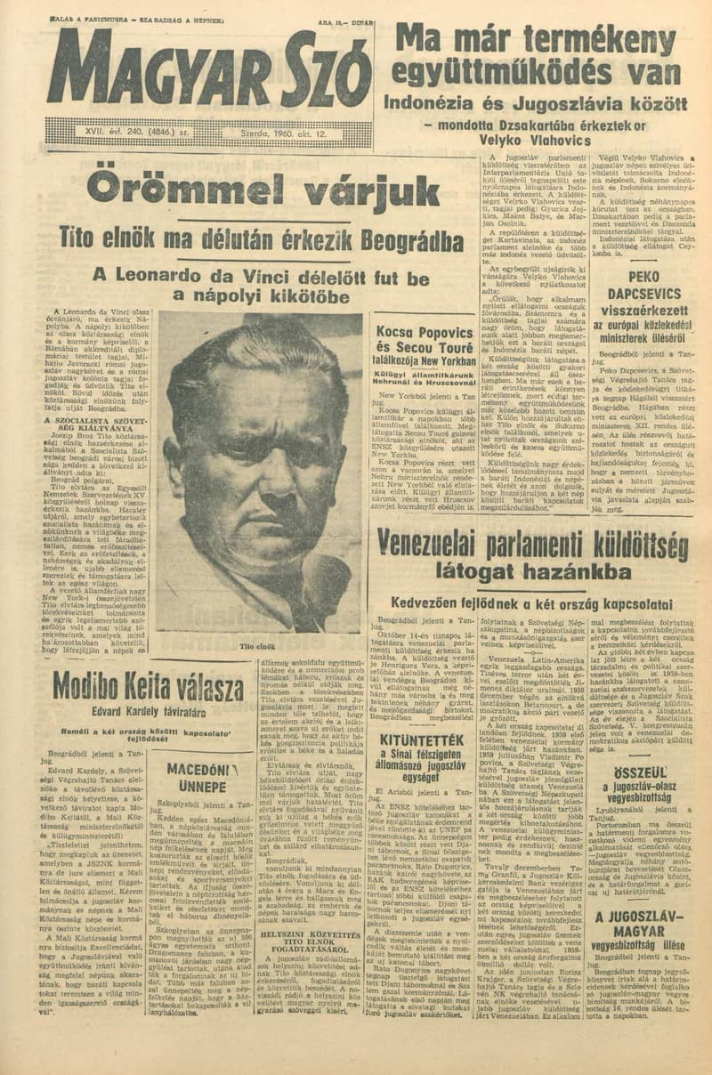 Magyar Szó, 17. évf. 1960. október 12. 240. sz. 1–22. oldal