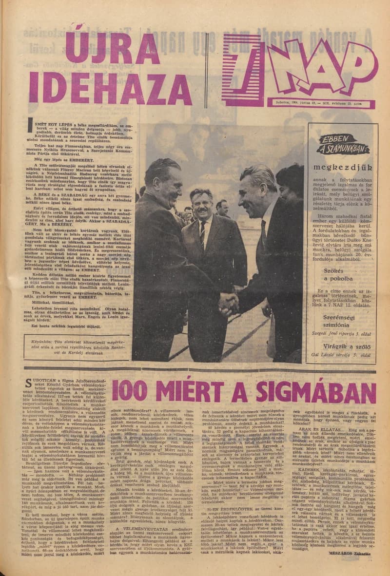 7 Nap, 19. évf. 1964. június 12. 23. sz. 1–20. oldal