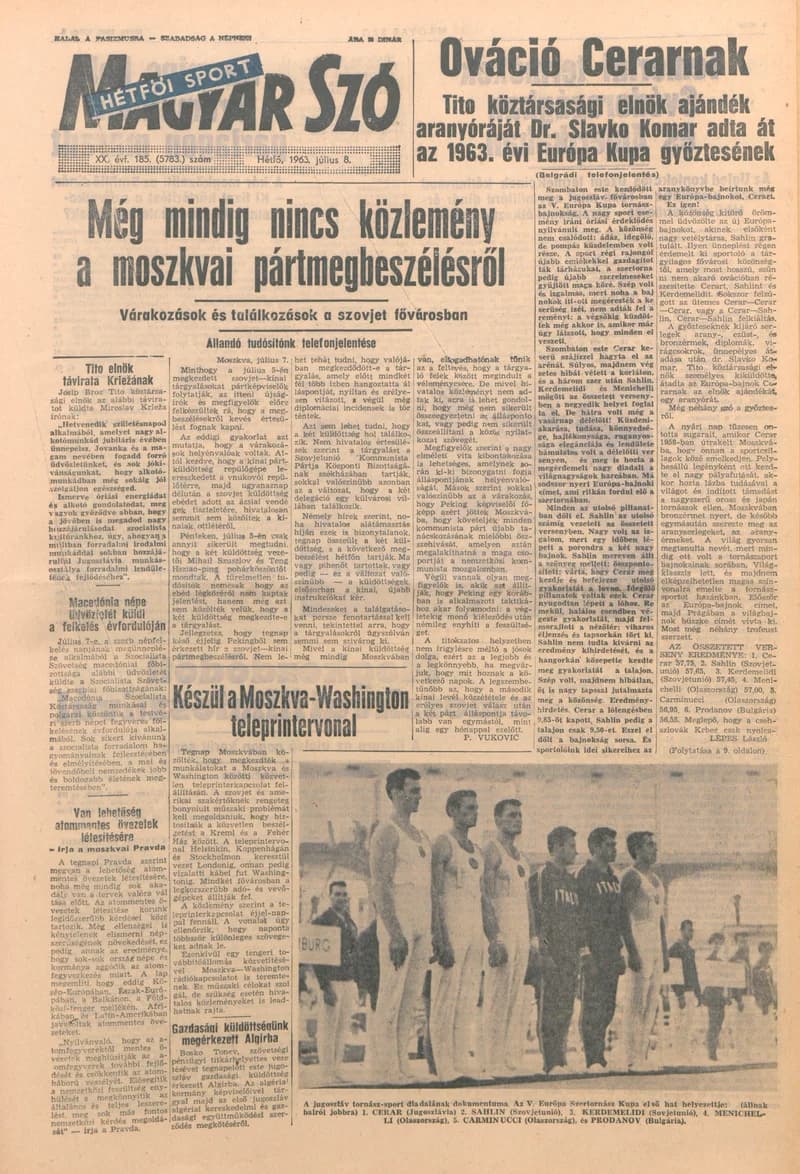 Magyar Szó, 20. évf. 1963. július 8. 185. sz. 1–14. oldal