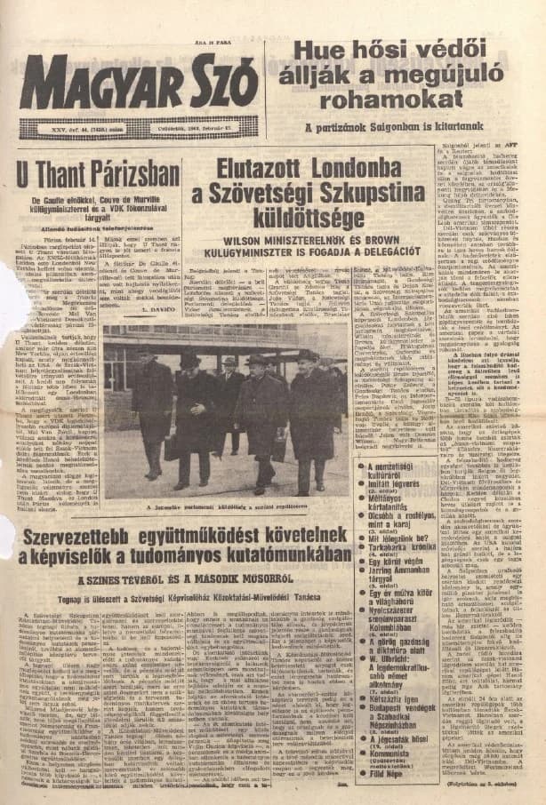 Magyar Szó, 25. évf. 1968. február 15. 44. sz. 1–20. oldal