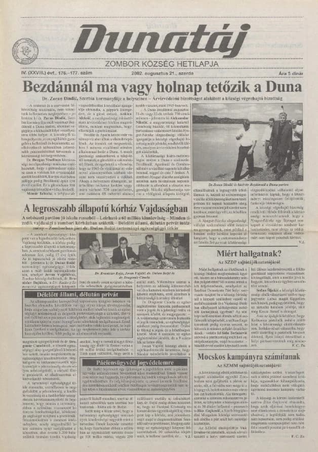 Dunatáj, 4. évf. 2002. augusztus 21. 176–177. sz.
