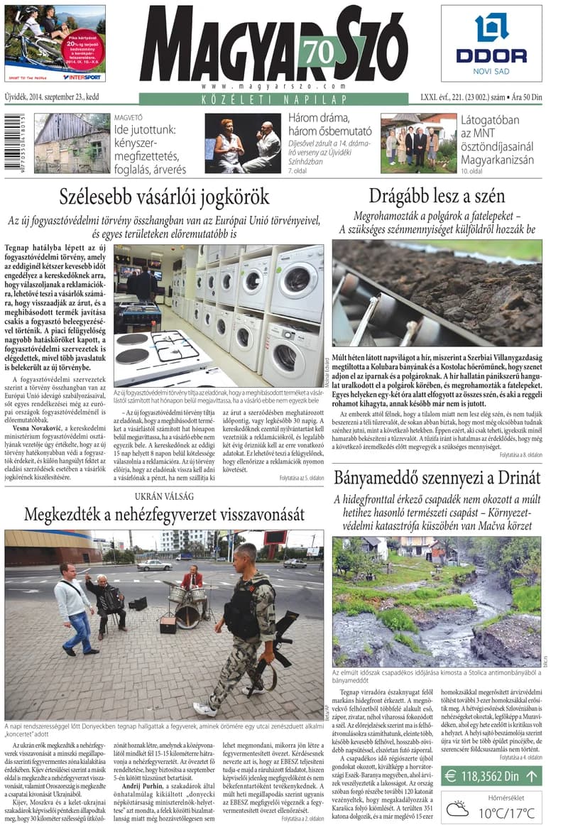 Magyar Szó, 71. évf. 2014. szeptember 23. 221. sz. 1–16. oldal