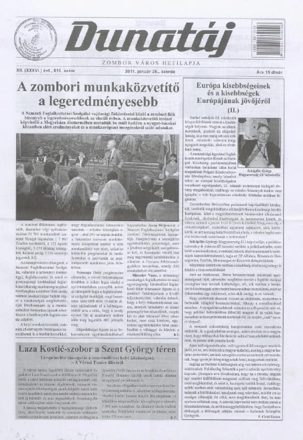 Dunatáj, 13. évf. 2011. január 26. 616. sz.
