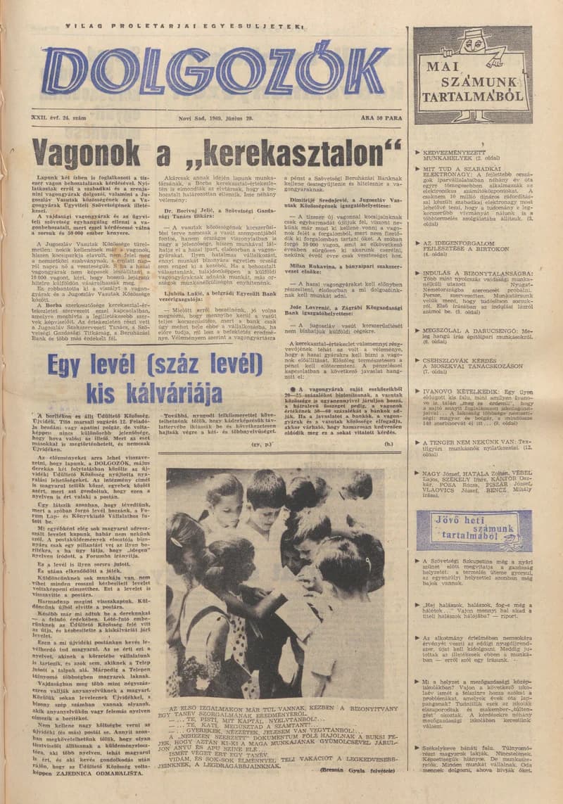 Dolgozók, 23. évf. 1969. június 20. 24. sz.