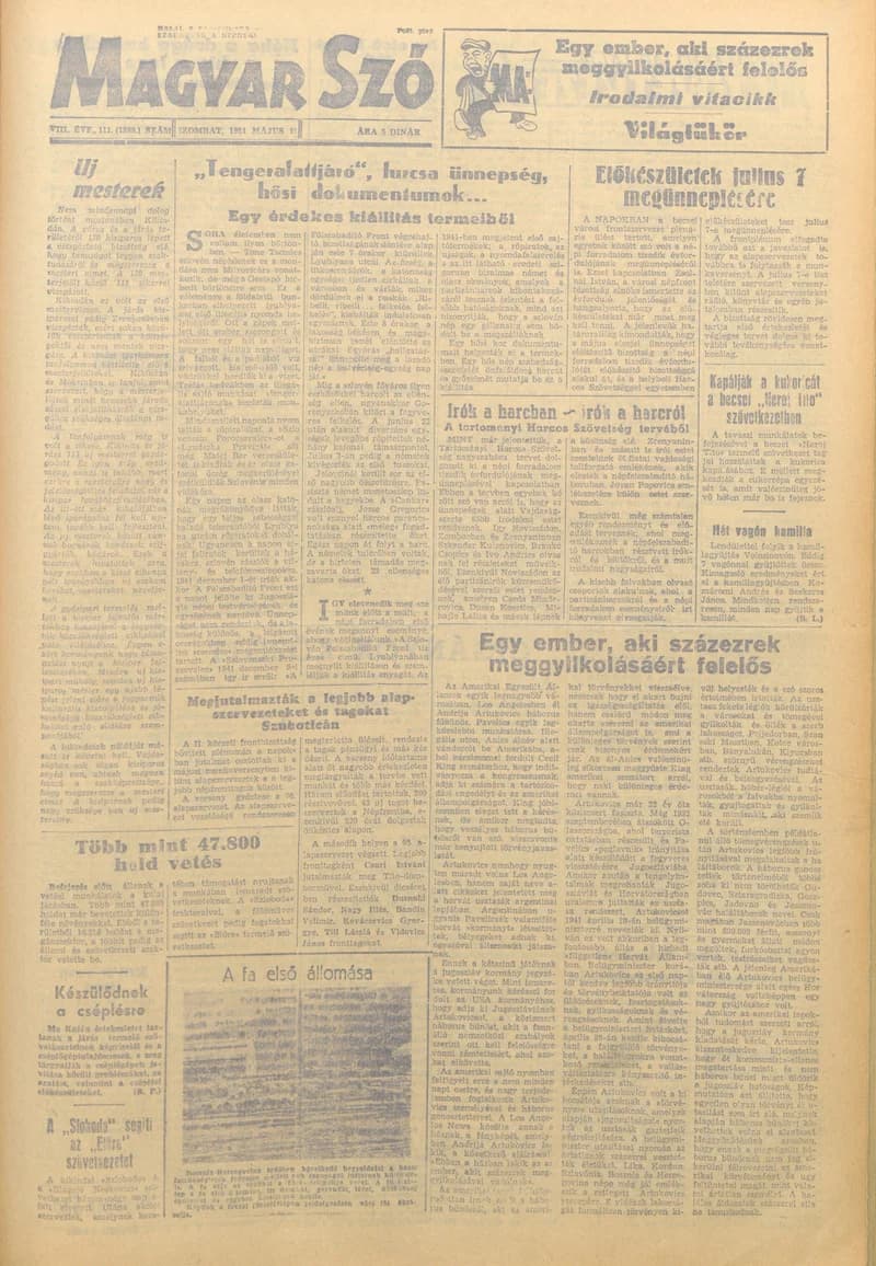 Magyar Szó, 8. évf. 1951. május 12. 111. sz. 1–4. oldal