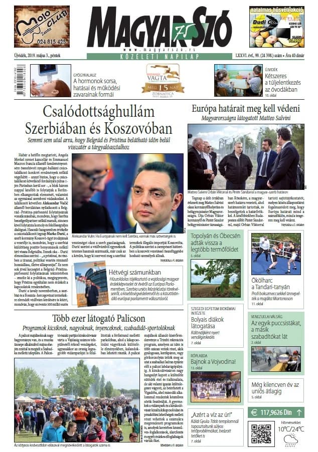 Magyar Szó, 76. évf. 2019. május 3. 99. sz.