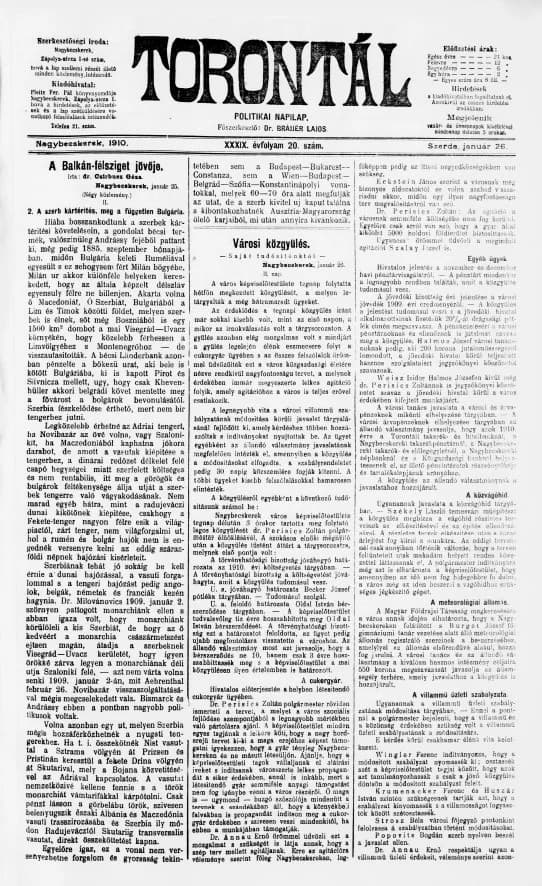 Torontál, 39. évf. 1910. január 26. 20. sz.