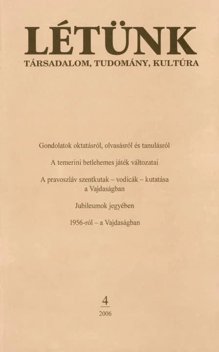 Létünk, 36. évf. 2006. 4. sz. 1–99. oldal