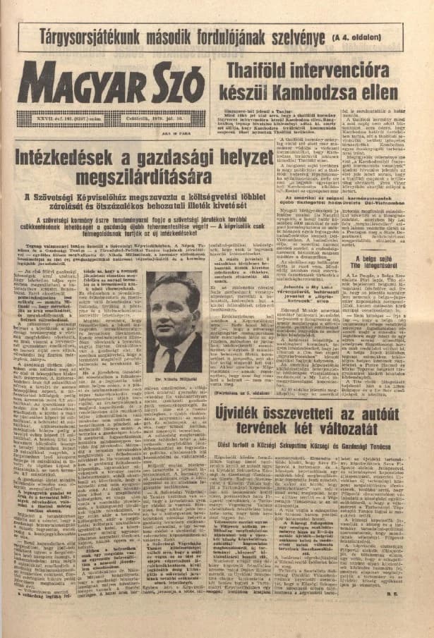 Magyar Szó, 27. évf. 1970. július 16. 193. sz. 1–16. oldal