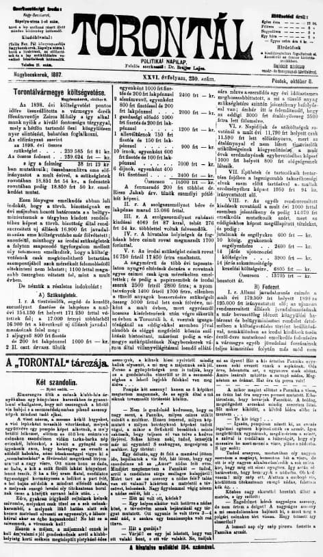 Torontál, 26. évf. 1897. október 8. 230. sz.