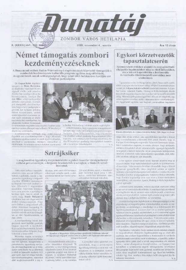 Dunatáj, 11. évf. 2009. november 4. 552. sz.