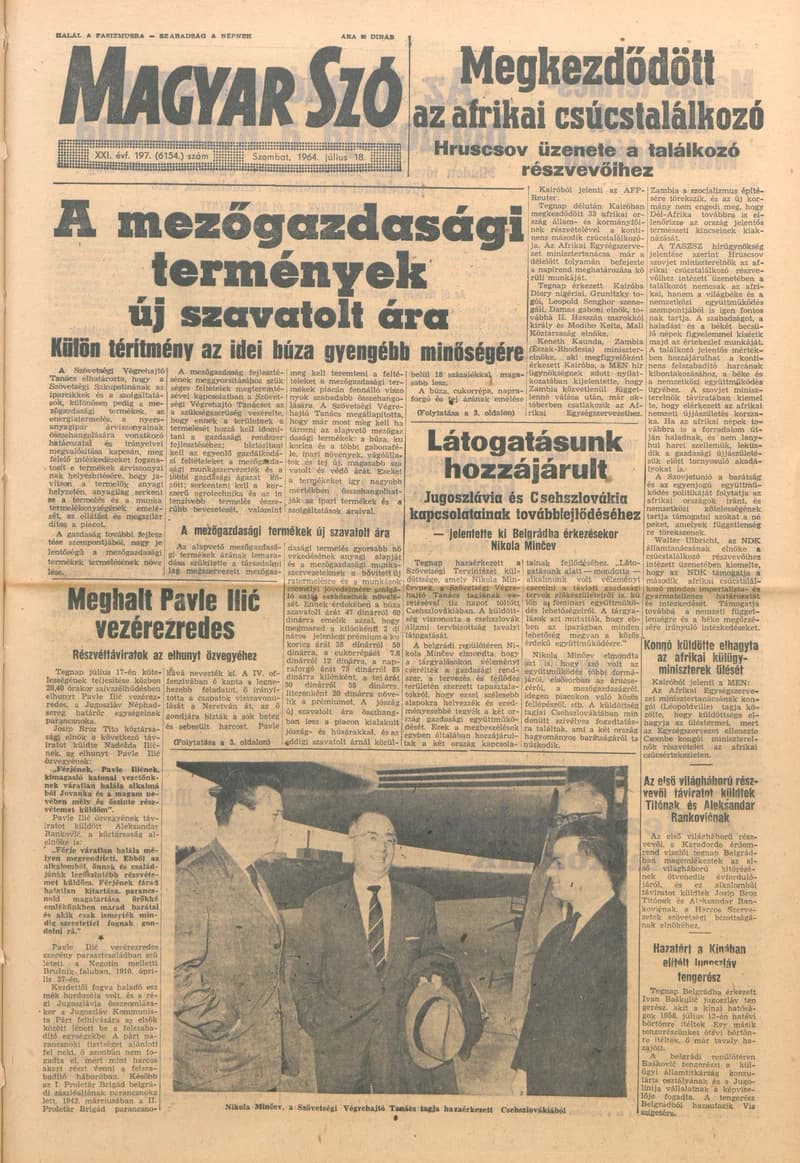 Magyar Szó, 21. évf. 1964. július 18. 197. sz. 1–12. oldal
