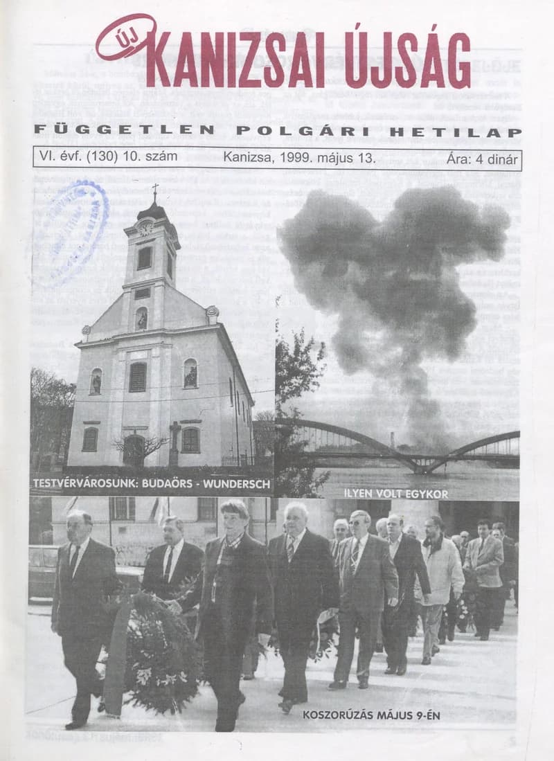 Új Kanizsai Újság, 6. évf. 1999. május 13. 10. sz.