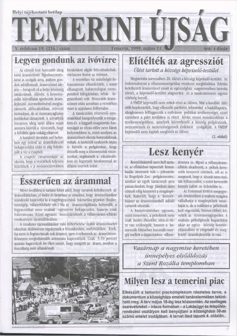 Temerini Újság, 5. évf. 1999. május 13. 19. sz.