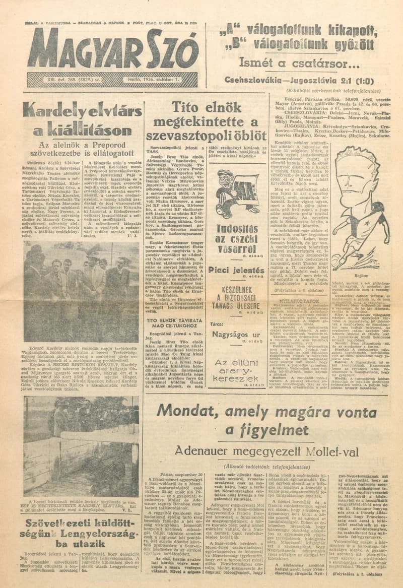 Magyar Szó, 13. évf. 1956. október 1. 268. sz. 1–10. oldal