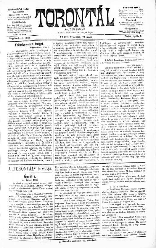 Torontál, 28. évf. 1899. április 7. 79. sz.