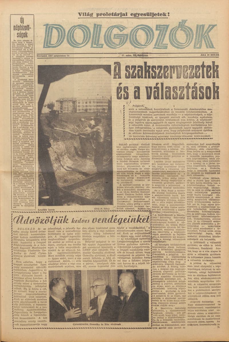 Dolgozók, 11. évf. 1957. szeptember 14. 37. sz.