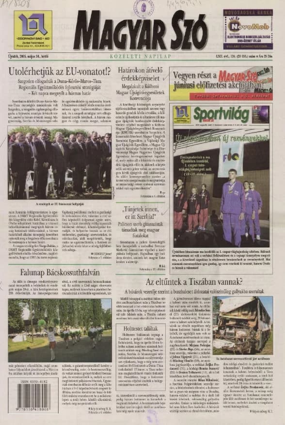 Magyar Szó, 62. évf. 2005. május 30. 124. sz. 1–12. oldal