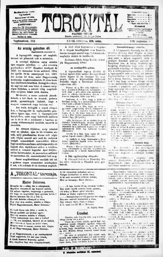 Torontál, 27. évf. 1898. szeptember 12. 206. sz.