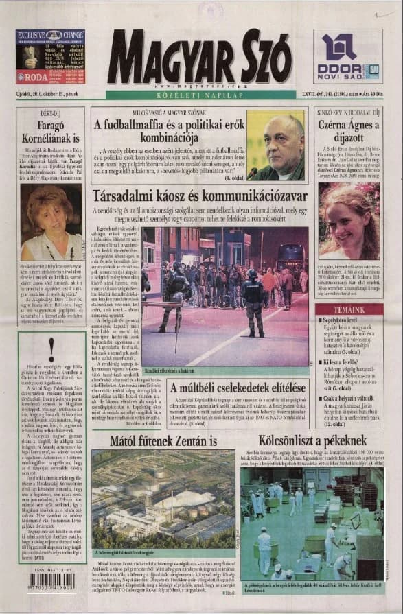 Magyar Szó, 67. évf. 2010. október 15. 241. sz. 1–20. oldal