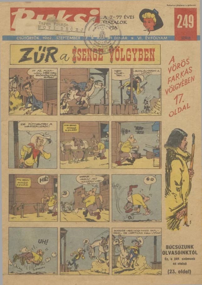 Buksi, 6. évf. 1962. szeptember 27. 249. sz.