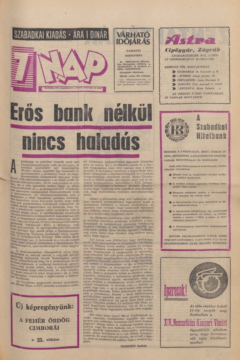 7 Nap, 26. évf. 1971. augusztus 27. 36. sz. 1–28. oldal