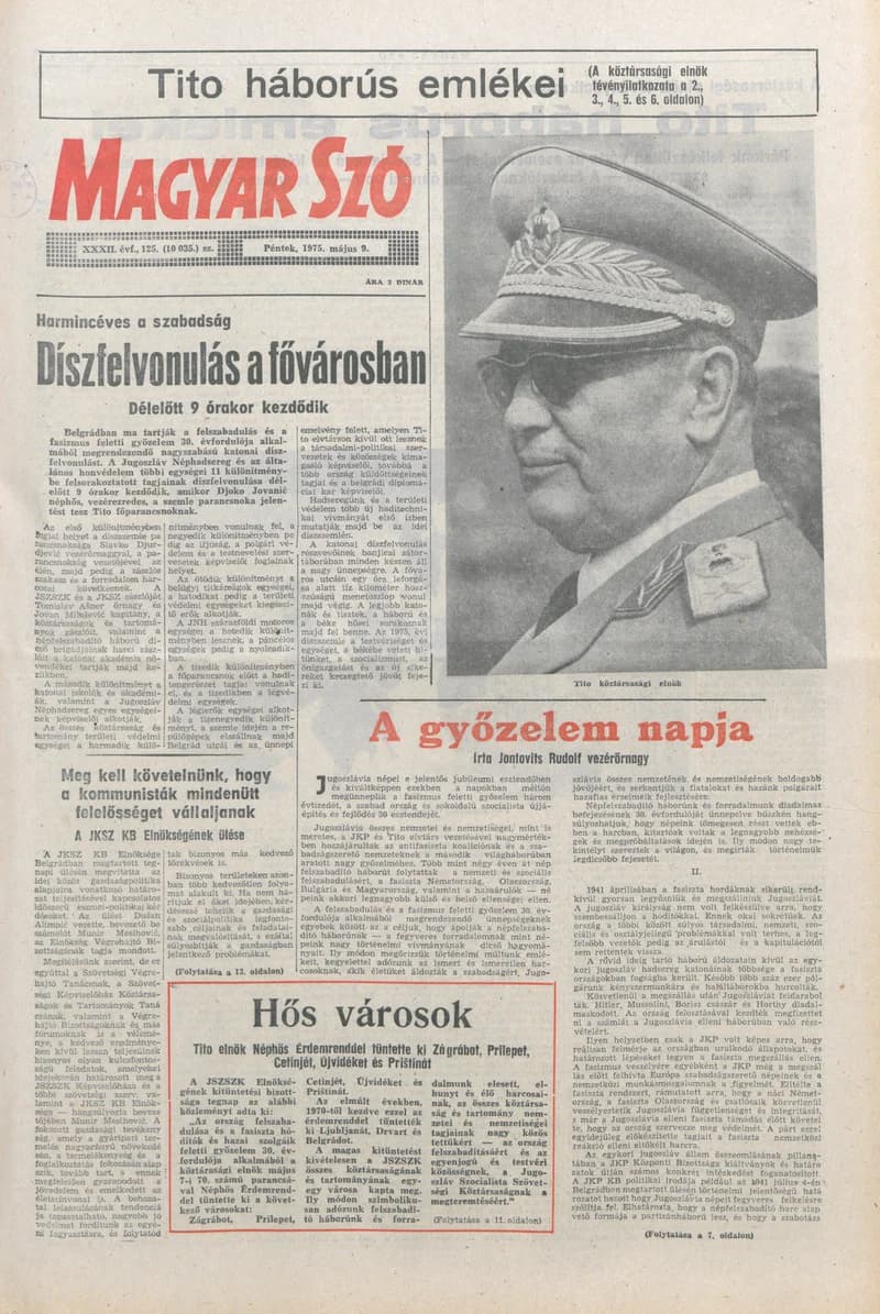 Magyar Szó, 32. évf. 1975. május 9. 125. sz.