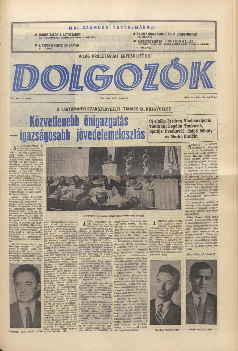 Dolgozók, 21. évf. 1967. június 2. 23. sz.