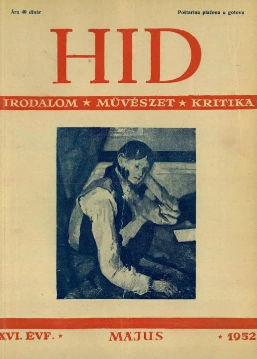 Híd, 16. évf. 1952. május. 5. sz. 257–320. oldal
