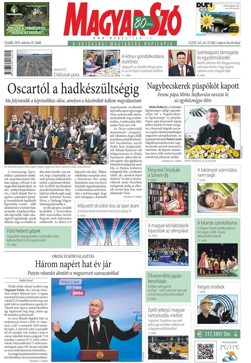 Magyar Szó, 81. évf. 2024. március 19. 65. sz. 1–20. oldal