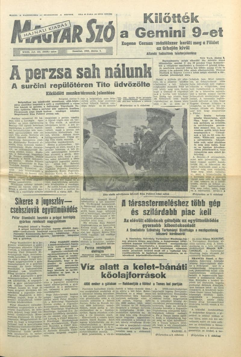 Magyar Szó, 23. évf. 1966. június 4. 151. sz.