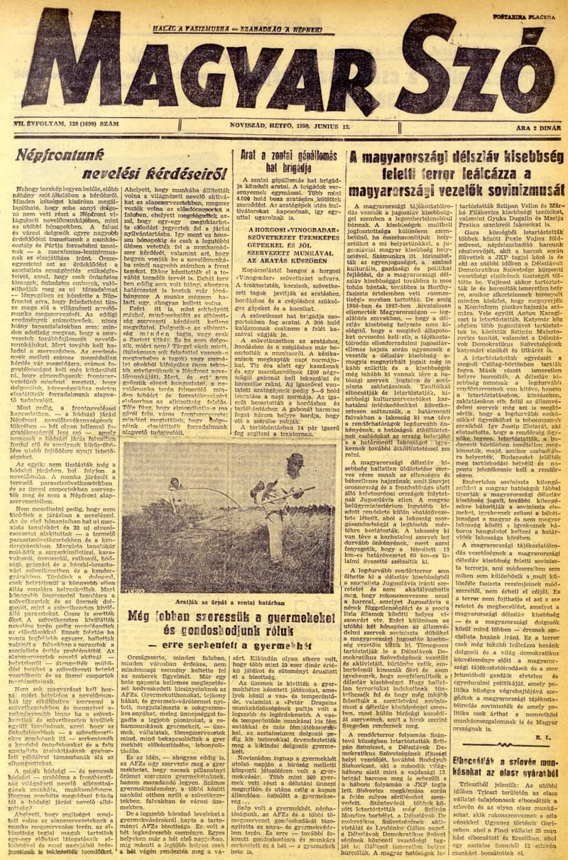 Magyar Szó, 7. évf. 1950. június 12. 139. sz. 1–4. oldal