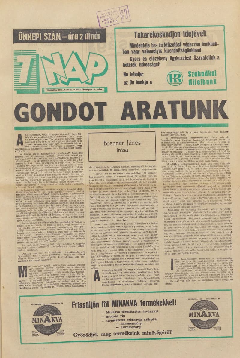 7 Nap, 29. évf. 1974. július 12. 28. sz. 1–28. oldal