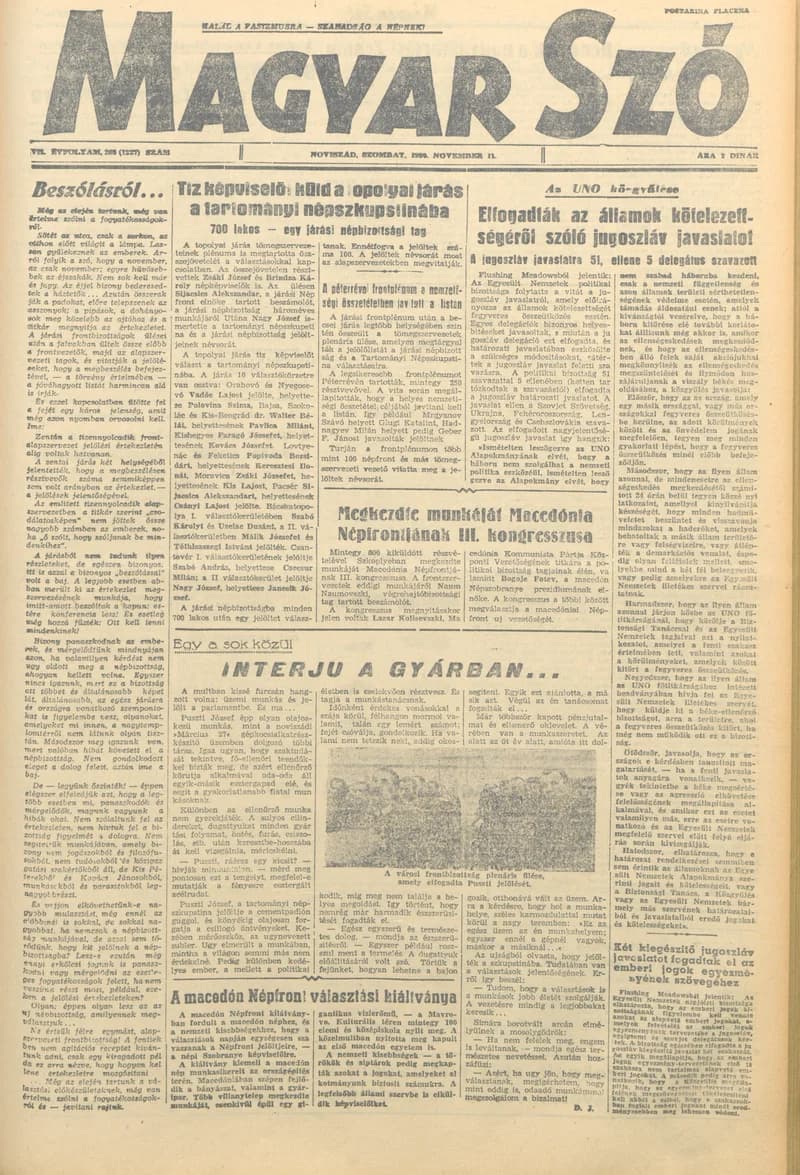 Magyar Szó, 7. évf. 1950. november 11. 268. sz. 1–4. oldal