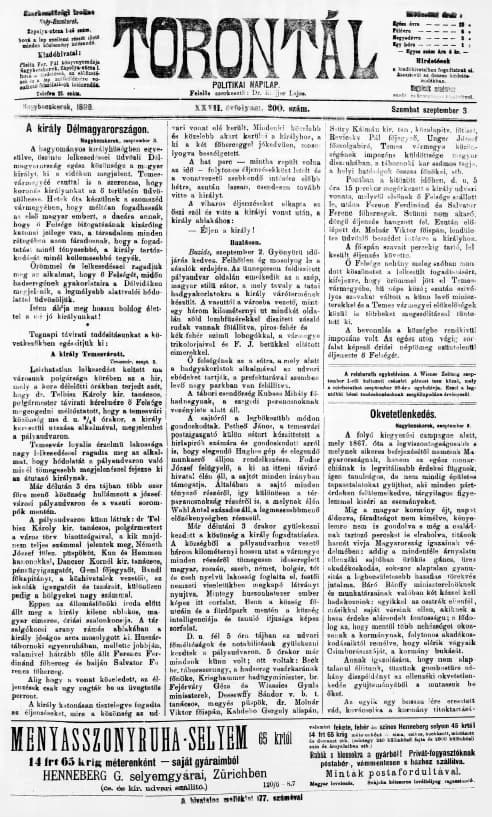 Torontál, 27. évf. 1898. szeptember 3. 200. sz.
