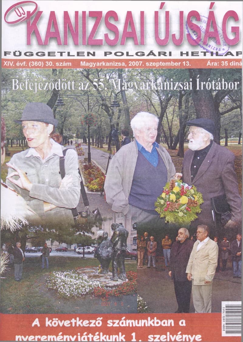 Új Kanizsai Újság, 14. évf. 2007. szeptember 13. 30. sz.