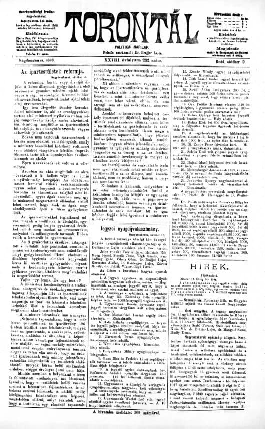 Torontál, 28. évf. 1899. október 10. 232. sz.