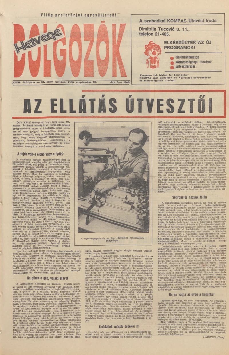 Dolgozók, 34. évf. 1980. szeptember 18. 37. sz.