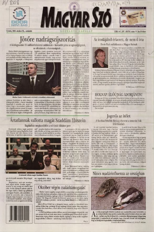 Magyar Szó, 62. évf. 2005. október 20. 247. sz. 1–20. oldal