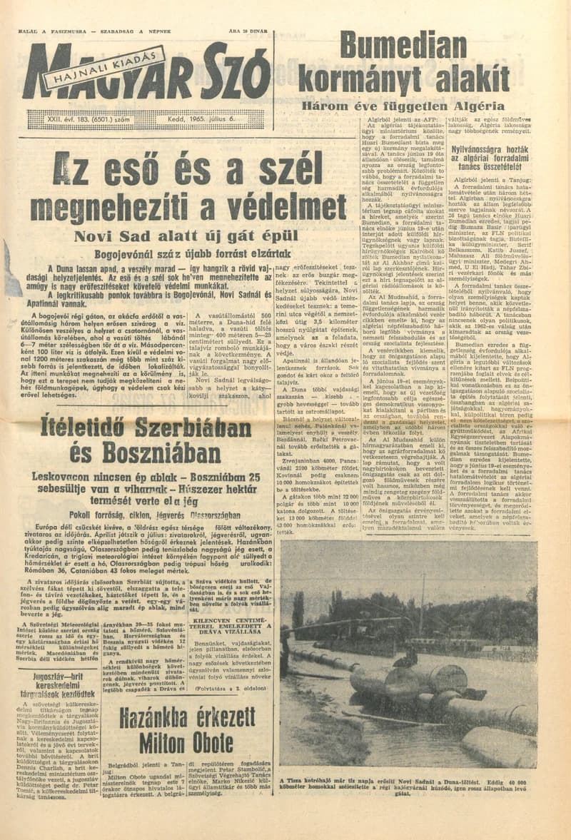Magyar Szó, 22. évf. 1965. július 6. 183. sz. 1–12. oldal