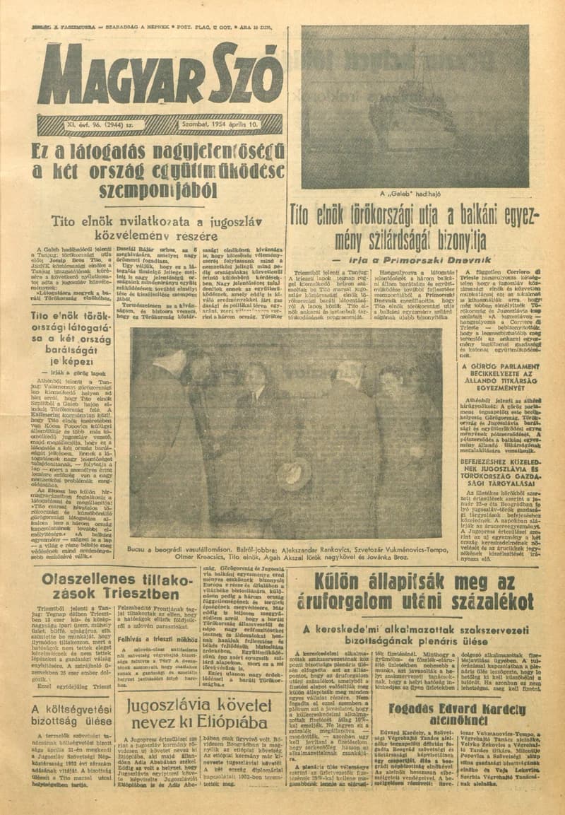 Magyar Szó, 11. évf. 1954. április 10. 96. sz. 1–10. oldal
