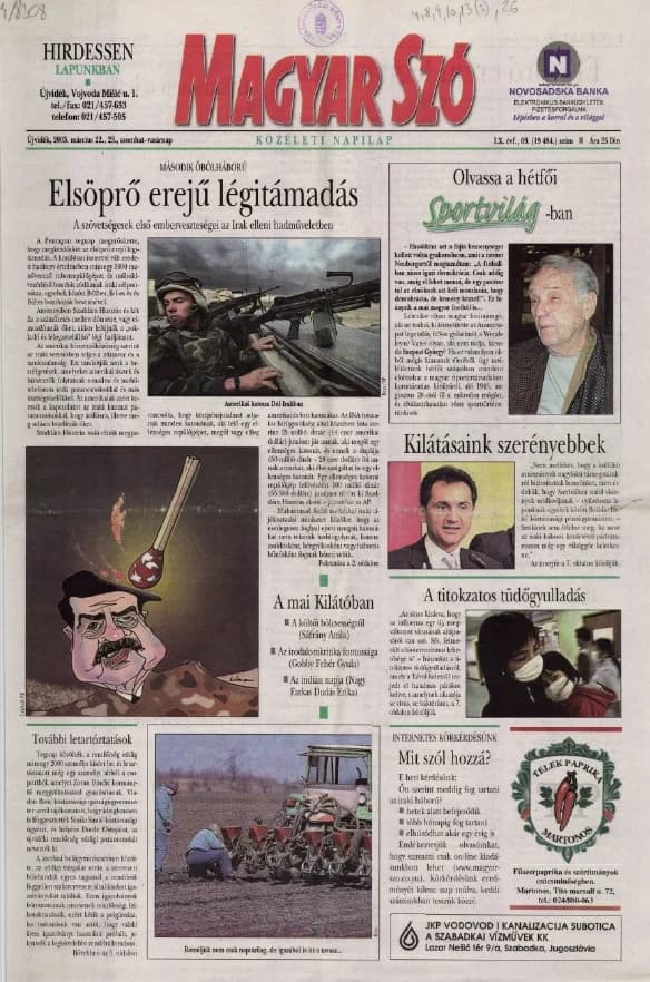 Magyar Szó, 60. évf. 2003. március 22. – 23. 69. sz. 1–32. oldal