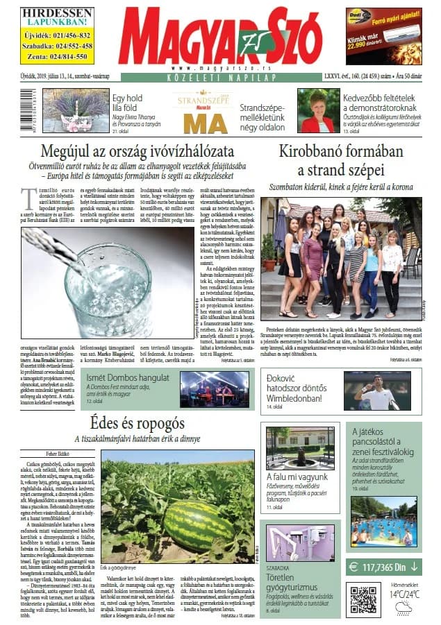 Magyar Szó, 76. évf. 2019. július 13. – 14. 160. sz. 1–44. oldal