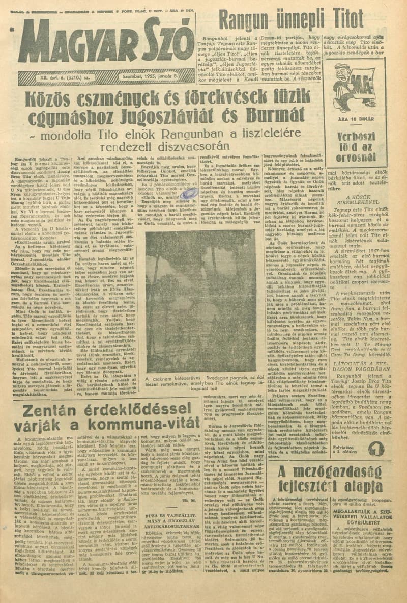 Magyar Szó, 12. évf. 1955. január 8. 6. sz. 1–8. oldal