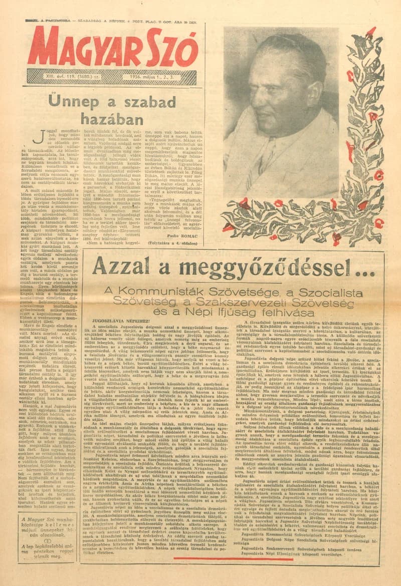 Magyar Szó, 13. évf. 1956. május 1. – 3. 119. sz. 1–28. oldal