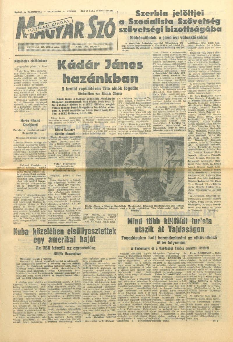 Magyar Szó, 23. évf. 1966. május 31. 147. sz.