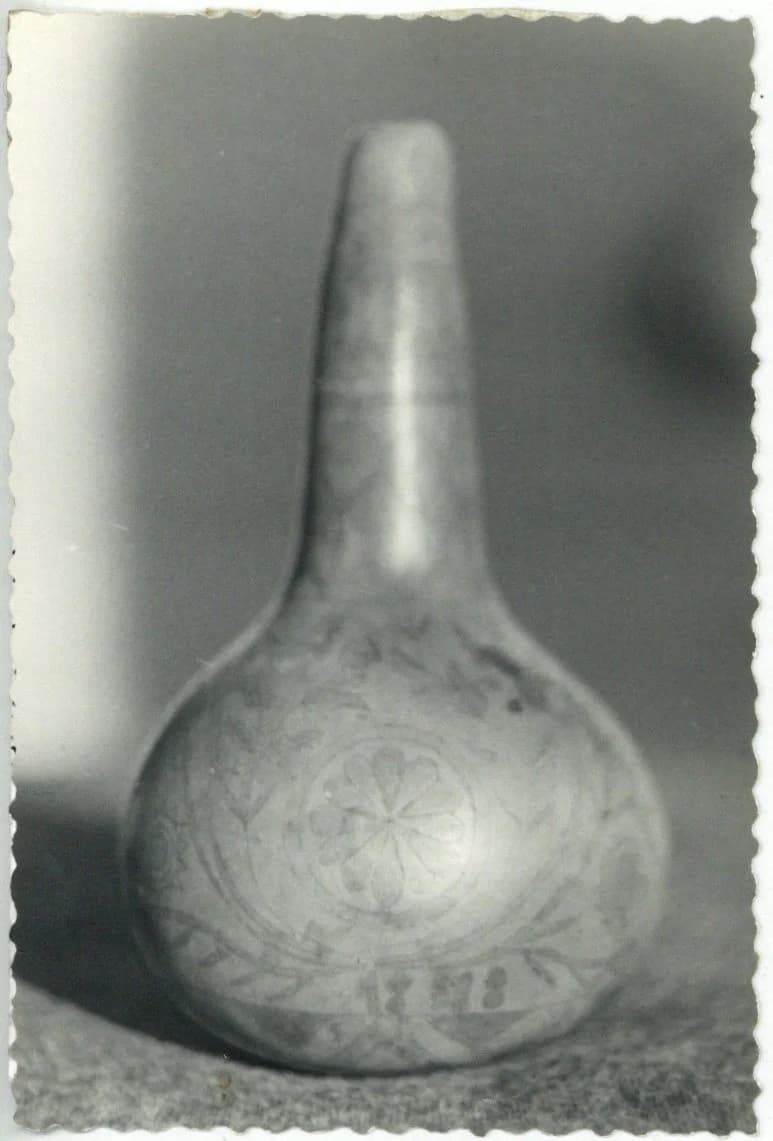 Kobakból készített pálinkás butella 1878-ból